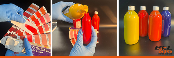 Colour Mixing Dry Transfers BEL Signs